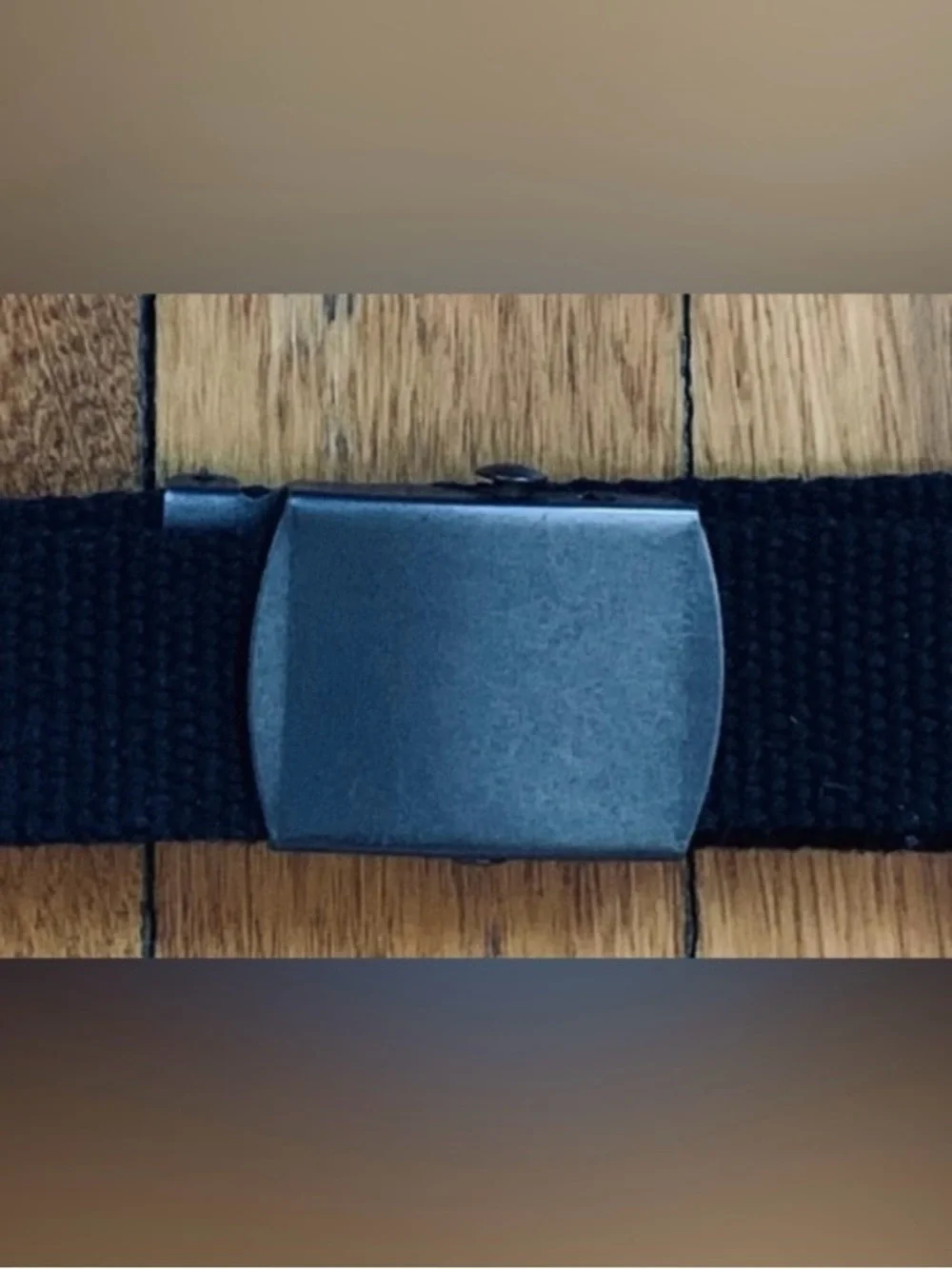 Kid’s Black Webbing Belt with Matte Buckle